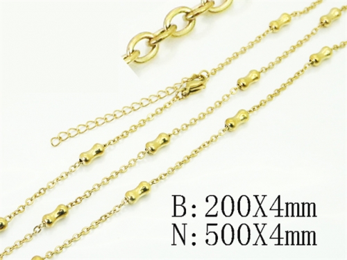 HY Wholesale Stainless Steel 316L Necklaces Bracelets Sets-HY70S0661PD