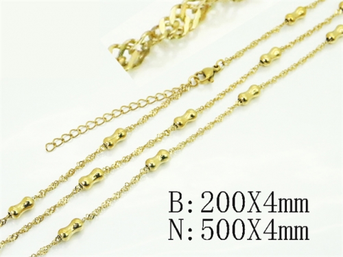 HY Wholesale Stainless Steel 316L Necklaces Bracelets Sets-HY70S0655PC