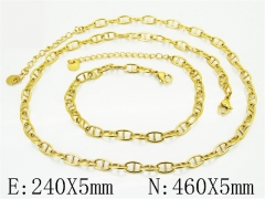 HY Wholesale Stainless Steel 316L Necklaces Bracelets Sets-HY30S0289HOL