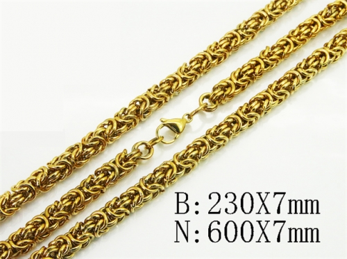 HY Wholesale Stainless Steel 316L Necklaces Bracelets Sets-HY55S0916IJS