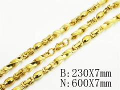 HY Wholesale Stainless Steel 316L Necklaces Bracelets Sets-HY55S0915IJC