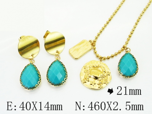 HY Wholesale Jewelry Set 316L Stainless Steel jewelry Set Fashion Jewelry-HY92S0278HLS