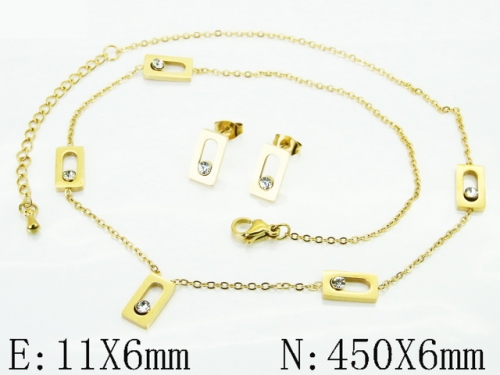 HY Wholesale Jewelry Set 316L Stainless Steel jewelry Set Fashion Jewelry-HY32S0277HLS