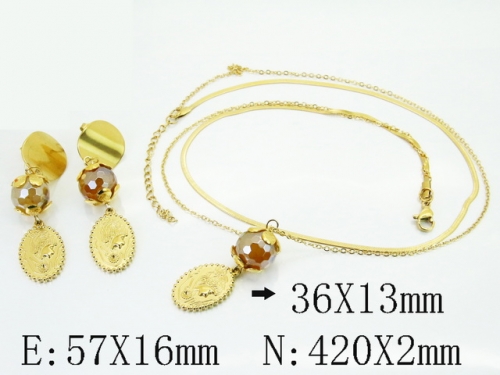 HY Wholesale Jewelry Set 316L Stainless Steel jewelry Set Fashion Jewelry-HY92S0268HLV