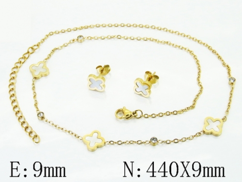 HY Wholesale Jewelry Set 316L Stainless Steel jewelry Set Fashion Jewelry-HY32S0279HLV