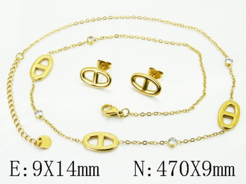 HY Wholesale Jewelry Set 316L Stainless Steel jewelry Set Fashion Jewelry-HY32S0278HLT