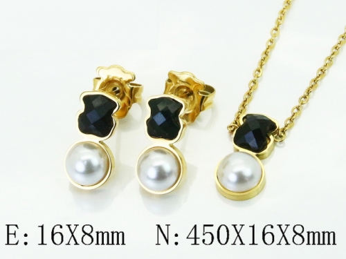 HY Wholesale Jewelry Set 316L Stainless Steel jewelry Set Fashion Jewelry-HY21S0459HOF