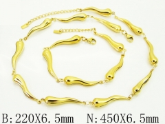 HY Wholesale Stainless Steel 316L Necklaces Bracelets Sets-HY30S0339IML