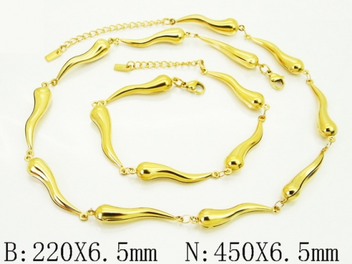 HY Wholesale Stainless Steel 316L Necklaces Bracelets Sets-HY30S0339IML