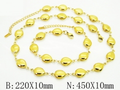 HY Wholesale Stainless Steel 316L Necklaces Bracelets Sets-HY30S0325IM5
