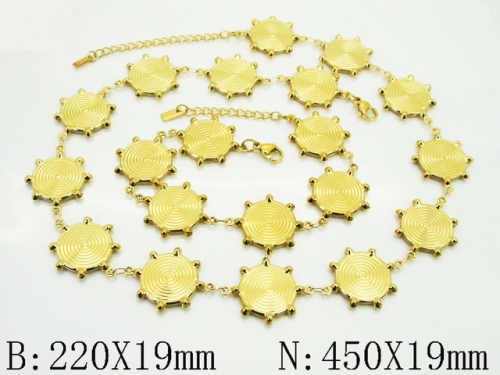HY Wholesale Stainless Steel 316L Necklaces Bracelets Sets-HY30S0319IML