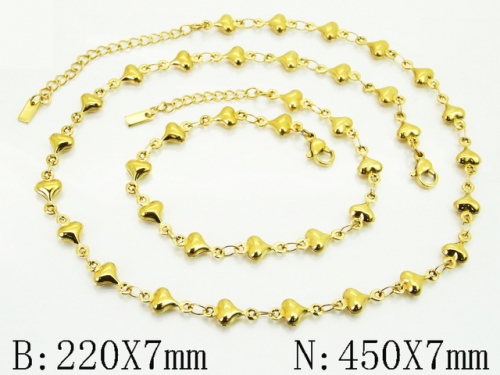 HY Wholesale Stainless Steel 316L Necklaces Bracelets Sets-HY30S0342I6L