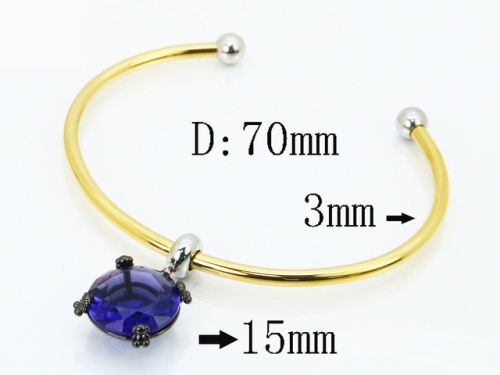 HY Wholesale Bangles Jewelry Stainless Steel 316L Popular Bangle-HY90B0726HPY