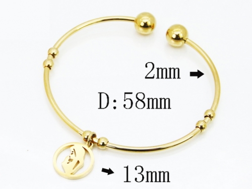 HY Wholesale Bangles Jewelry Stainless Steel 316L Popular Bangle-HY58B0694DJL