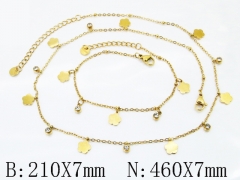 HY Wholesale Stainless Steel 316L Necklaces Bracelets Sets-HY30S0356IKE