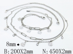 HY Wholesale Stainless Steel 316L Necklaces Bracelets Sets-HY30S0351HLX