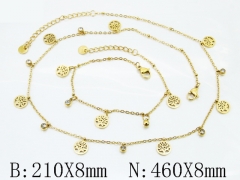 HY Wholesale Stainless Steel 316L Necklaces Bracelets Sets-HY30S0358IKR