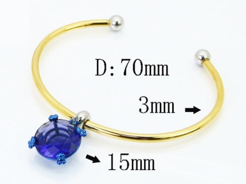 HY Wholesale Bangles Jewelry Stainless Steel 316L Popular Bangle-HY90B0735HPF