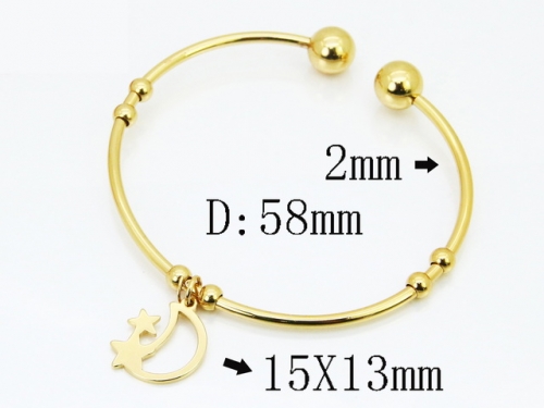 HY Wholesale Bangles Jewelry Stainless Steel 316L Popular Bangle-HY58B0692GJL