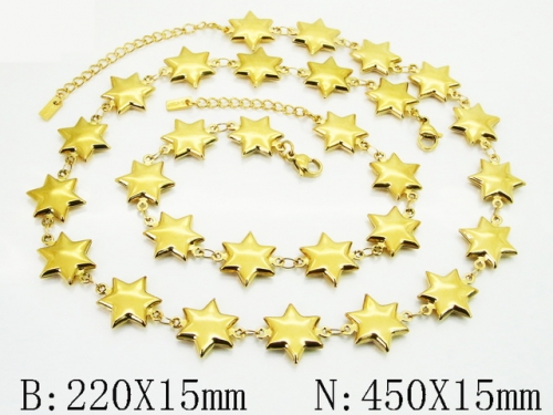 HY Wholesale Stainless Steel 316L Necklaces Bracelets Sets-HY30S0327IML