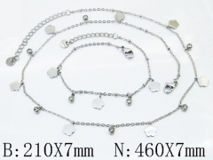 HY Wholesale Stainless Steel 316L Necklaces Bracelets Sets-HY30S0355HO5