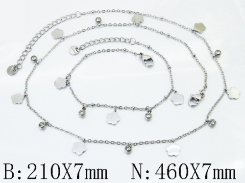 HY Wholesale Stainless Steel 316L Necklaces Bracelets Sets-HY30S0355HO5