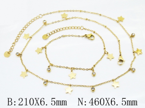 HY Wholesale Stainless Steel 316L Necklaces Bracelets Sets-HY30S0354IKF