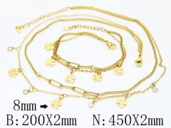 HY Wholesale Stainless Steel 316L Necklaces Bracelets Sets-HY30S0352IIR