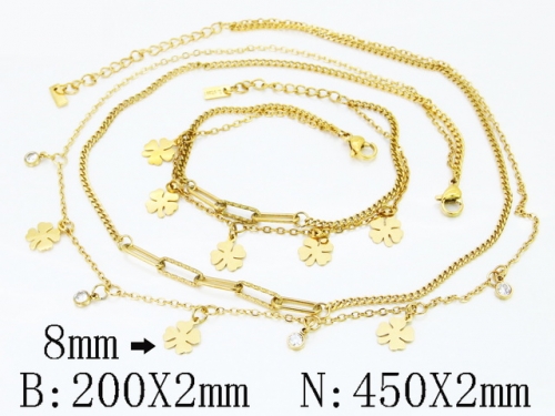 HY Wholesale Stainless Steel 316L Necklaces Bracelets Sets-HY30S0352IIR