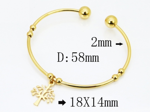 HY Wholesale Bangles Jewelry Stainless Steel 316L Popular Bangle-HY58B0688BJL