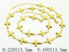 HY Wholesale Stainless Steel 316L Necklaces Bracelets Sets-HY30S0331IML