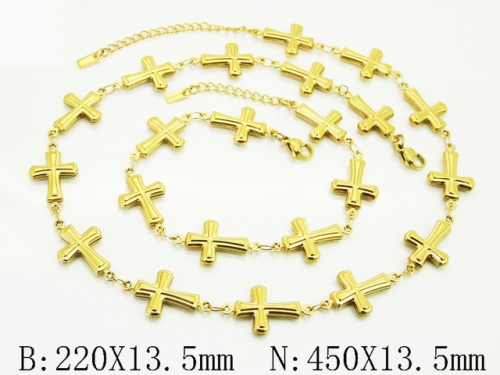 HY Wholesale Stainless Steel 316L Necklaces Bracelets Sets-HY30S0331IML