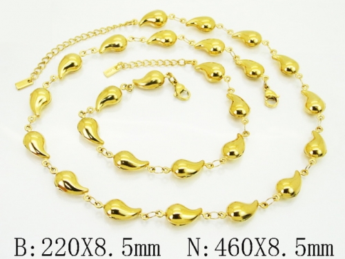 HY Wholesale Stainless Steel 316L Necklaces Bracelets Sets-HY30S0323IML