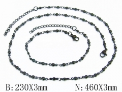 HY Wholesale Stainless Steel 316L Necklaces Bracelets Sets-HY39S0128HQQ