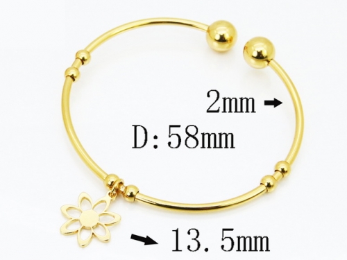 HY Wholesale Bangles Jewelry Stainless Steel 316L Popular Bangle-HY58B0691ZJL