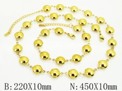 HY Wholesale Stainless Steel 316L Necklaces Bracelets Sets-HY30S0326I6L