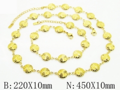 HY Wholesale Stainless Steel 316L Necklaces Bracelets Sets-HY30S0340I65