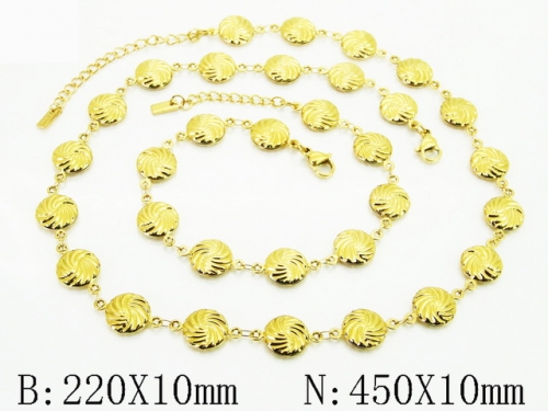 HY Wholesale Stainless Steel 316L Necklaces Bracelets Sets-HY30S0340I65
