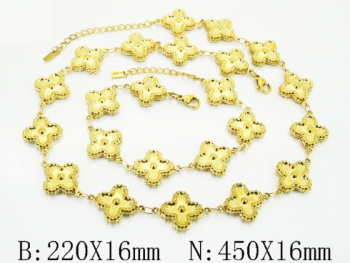 HY Wholesale Stainless Steel 316L Necklaces Bracelets Sets-HY30S0320I65