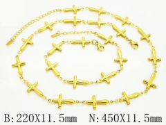 HY Wholesale Stainless Steel 316L Necklaces Bracelets Sets-HY30S0333IM5
