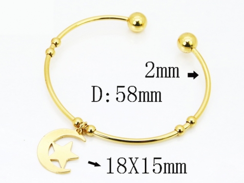 HY Wholesale Bangles Jewelry Stainless Steel 316L Popular Bangle-HY58B0693FJL
