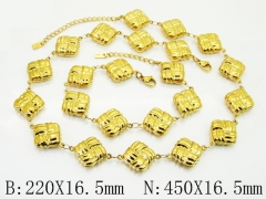 HY Wholesale Stainless Steel 316L Necklaces Bracelets Sets-HY30S0317IM5