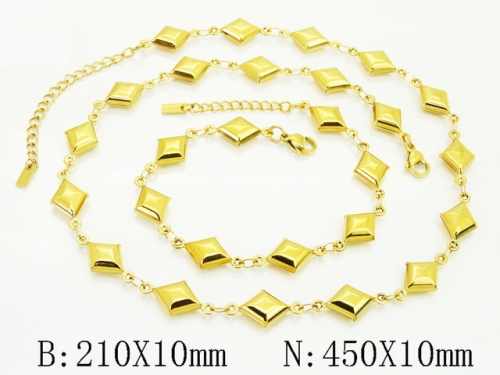 HY Wholesale Stainless Steel 316L Necklaces Bracelets Sets-HY30S0338I6L