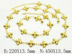 HY Wholesale Stainless Steel 316L Necklaces Bracelets Sets-HY30S0334I6L