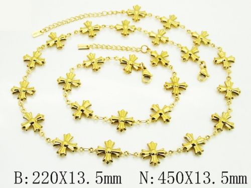 HY Wholesale Stainless Steel 316L Necklaces Bracelets Sets-HY30S0334I6L