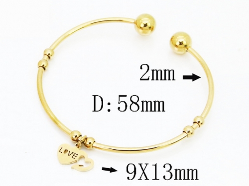 HY Wholesale Bangles Jewelry Stainless Steel 316L Popular Bangle-HY58B0695DJL