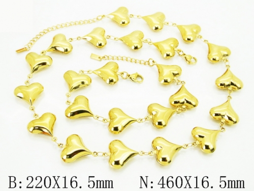 HY Wholesale Stainless Steel 316L Necklaces Bracelets Sets-HY30S0315IML