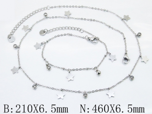 HY Wholesale Stainless Steel 316L Necklaces Bracelets Sets-HY30S0353HOL