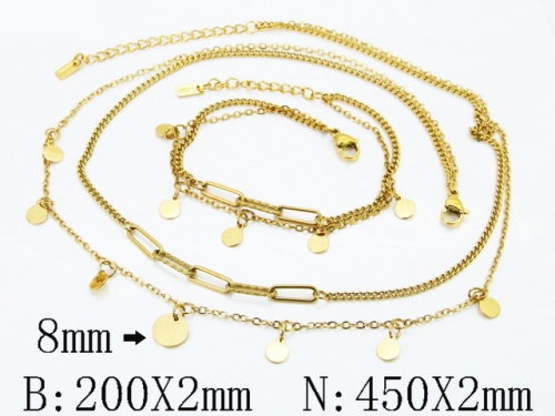 HY Wholesale Stainless Steel 316L Necklaces Bracelets Sets-HY30S0350IHA
