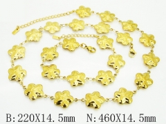 HY Wholesale Stainless Steel 316L Necklaces Bracelets Sets-HY30S0321IM5